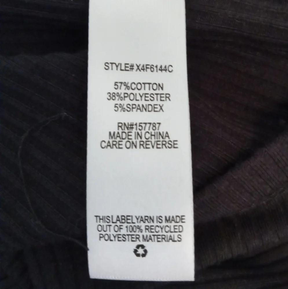 Black faux wrap blouse. XL nwt - Picture 6 of 6